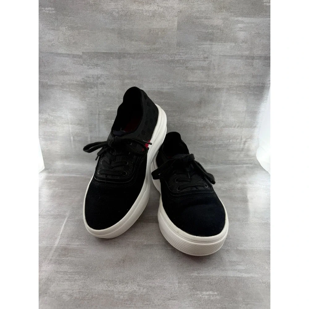 Vans UltraRange EXO Black White Red Low Top Platform Sneakers Mens 9 Womens 10.5